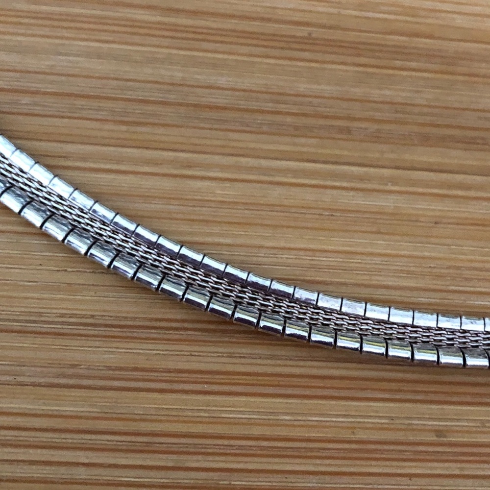$98 Unique Italian Designer Estate Flex Collar Chain   Marked ITALY 925 MILOR - Picture 8 of 9